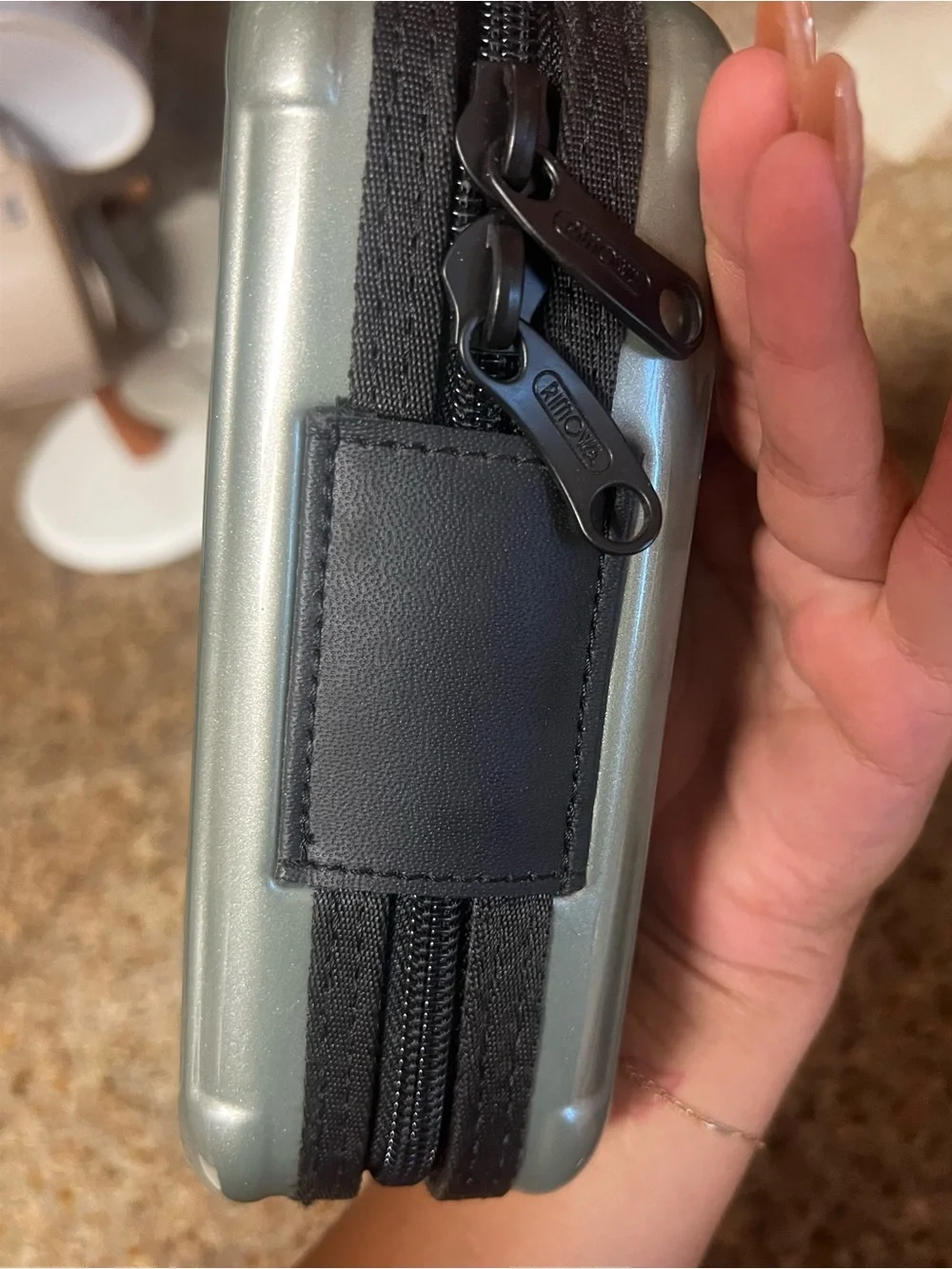 RIMOWA Metallic Seafoam Green Hard Shell Camera Case